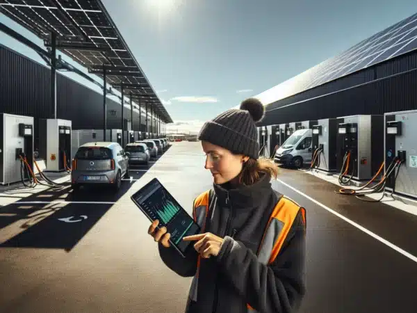 Norwegian entrepreneur reviews solar battery ev fleet and circular materials on site