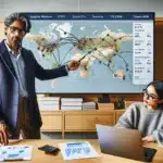 Hvordan bygge et nettverk av pålitelige leverandører 6 Two professionals review reliable supplier network dashboards in a modern oslo office